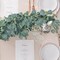 2 Pack Artificial Eucalyptus Garland Greenery Leaves Handmade 3D Silk Vines Silver Dollar Leaves Faux Leaf Plants for Wedding Wall Table Party Home Fireplace Bedroom Decor